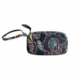 Vera Bradley Kensington Brown Paisley Zip Around Wallet Wristlet Retired Print